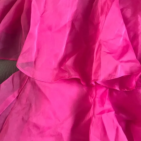 Organza Tiered Strapless Mini Dress - Picture 4 of 8